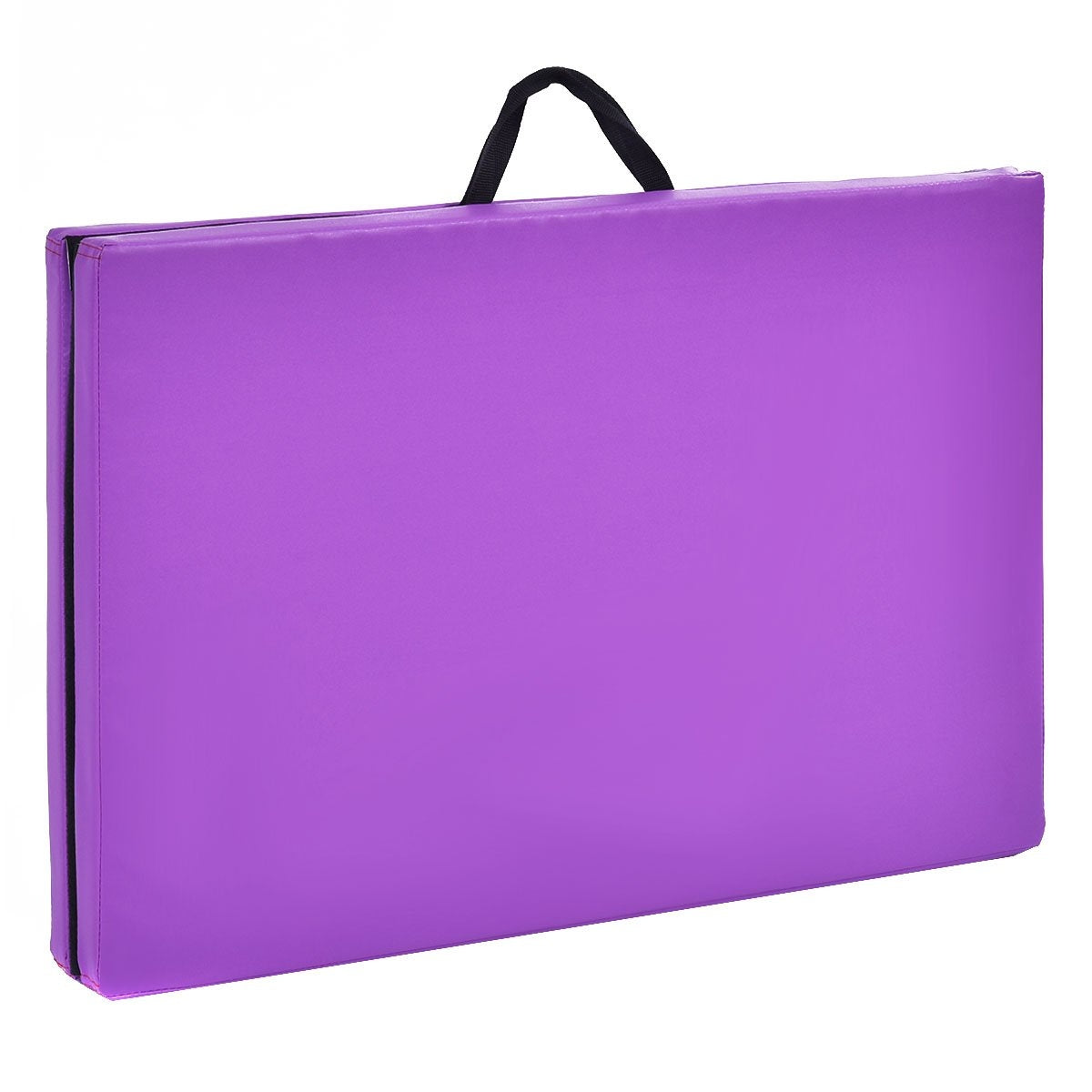 Soft floor mat gymnastics mat yoga mat folding mat gymnastics mat 180x60x4cm - purple