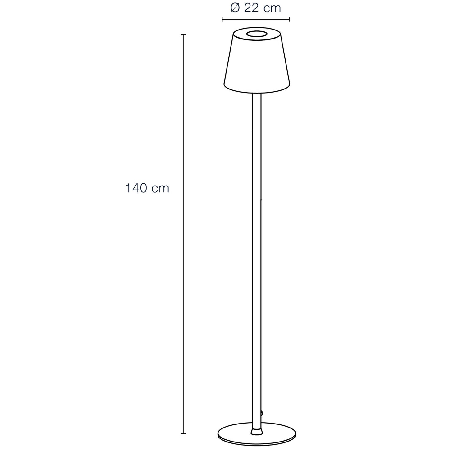 Sofy Floor Lamp Dimmable 8W 870lm Grey