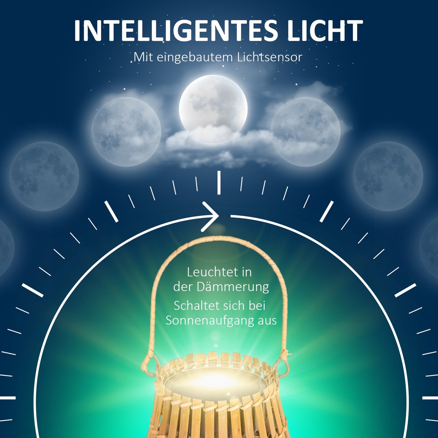 Solar garden lamp, USB rechargeable, 3 light colors