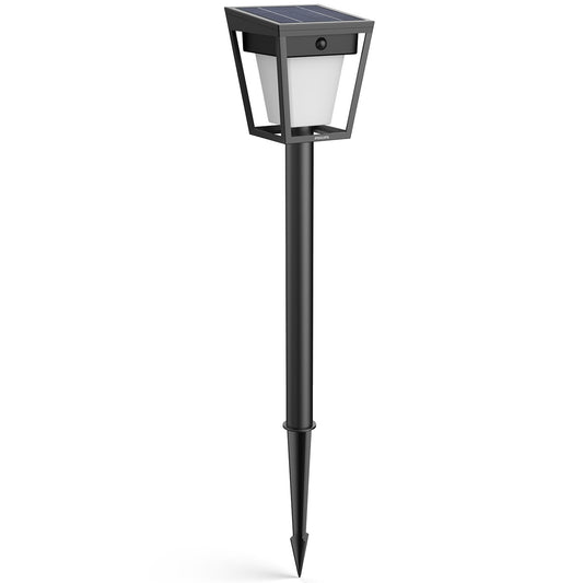 Solar LED Garden Light, Dual Brightness, Black, IP44