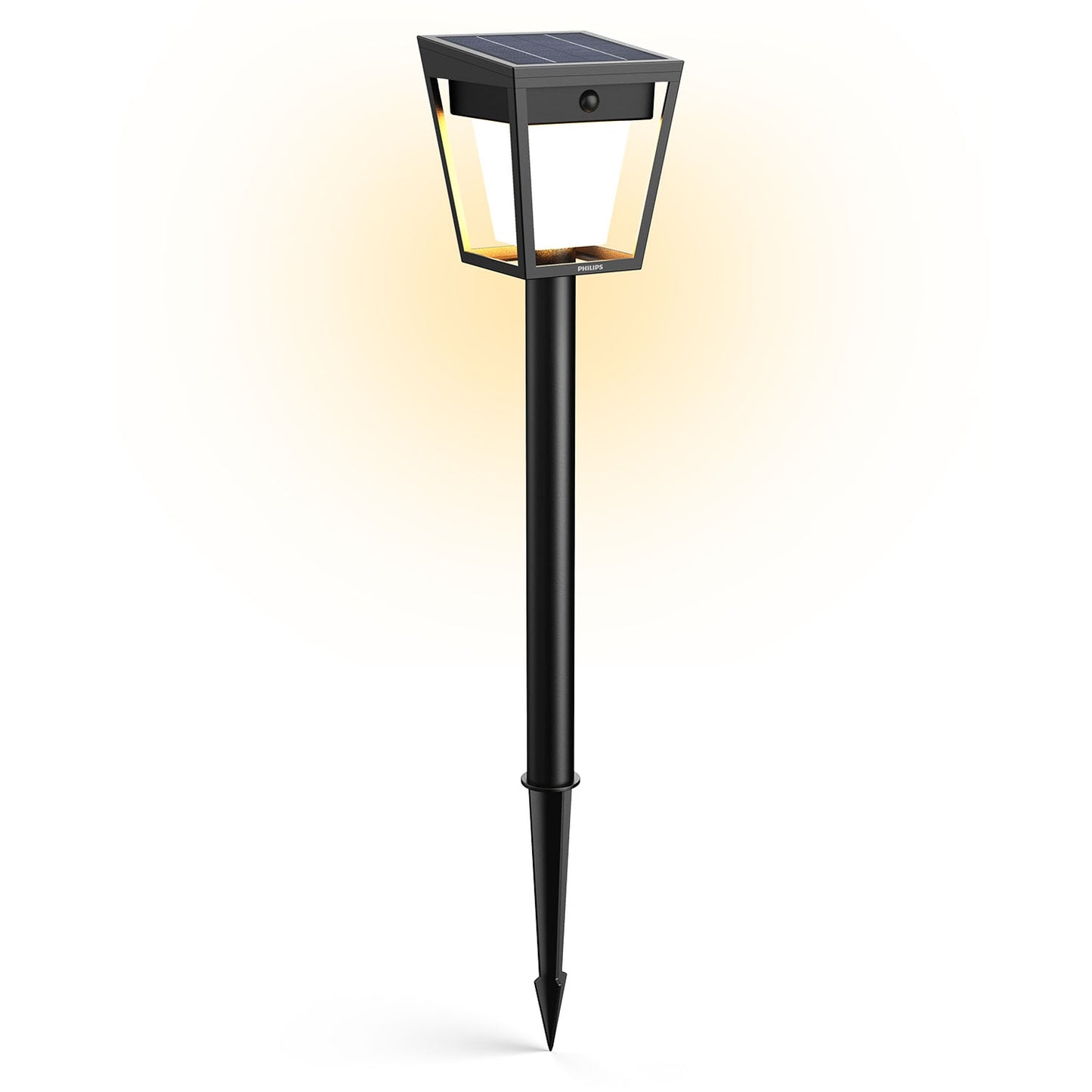 Solar LED Garden Light, Dual Brightness, Black, IP44