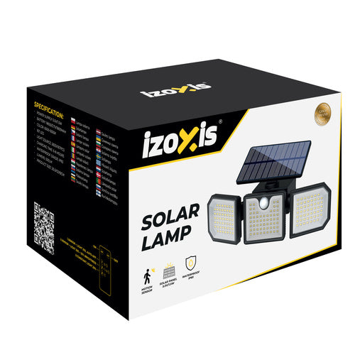 Solar Lamp 167 LED, 500lm, Motion Sensor, Remote