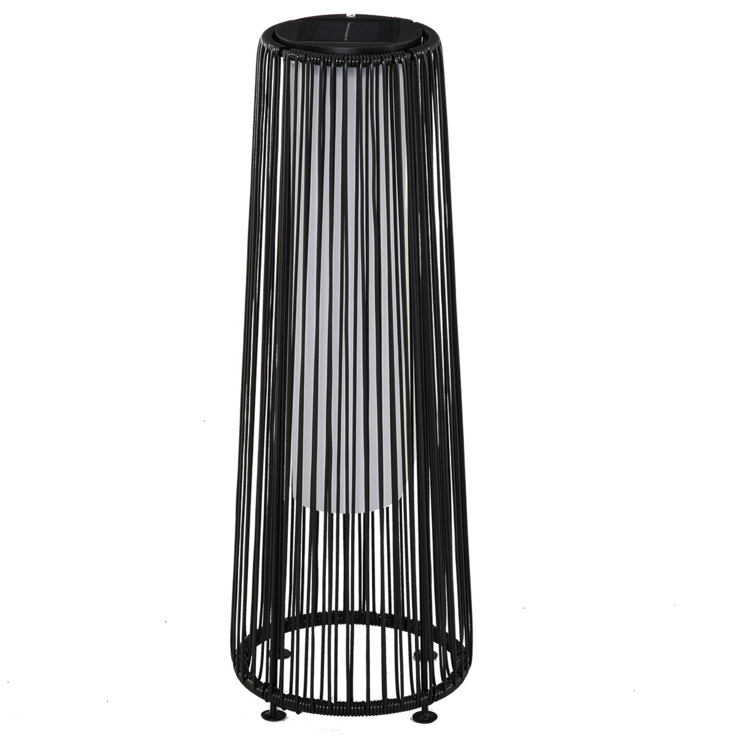 Waterproof Solar Garden Light with Sensor, Black, 21.5x61 Cm