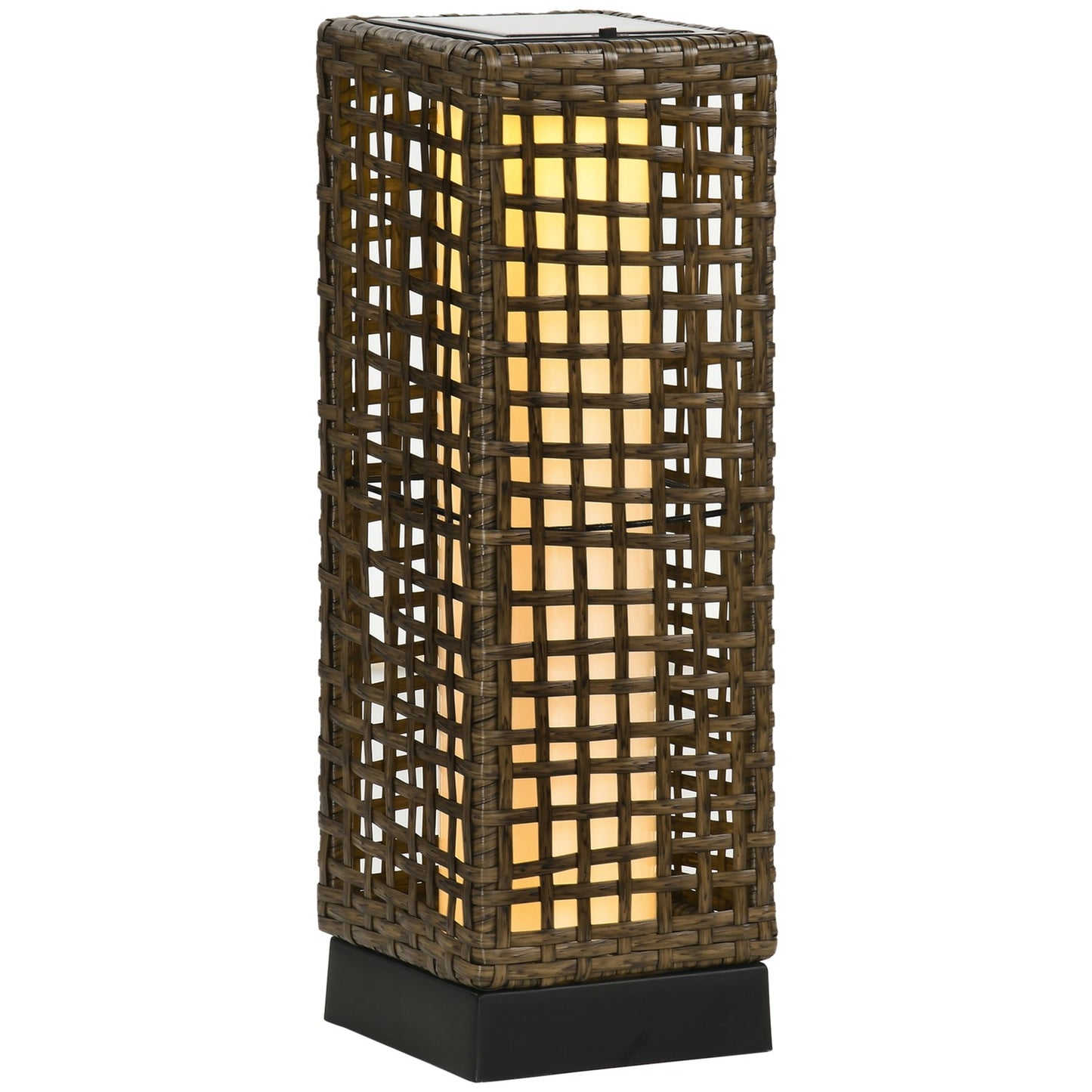 Solar rattan lamp - Waterproof LED with light sensor