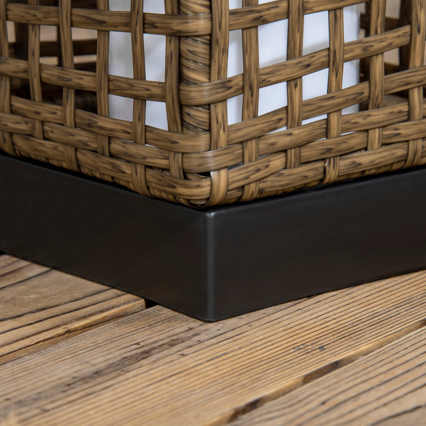 Solar rattan lamp - Waterproof LED with light sensor