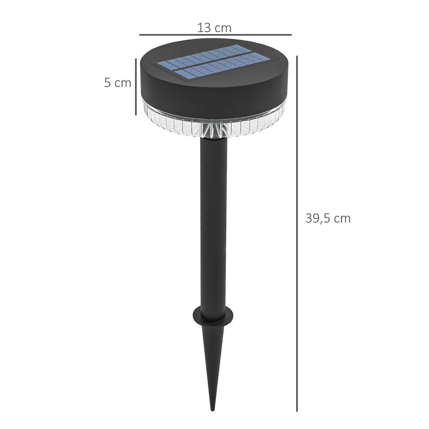 Pack of 3 Solar Garden Lights, Warm White, IP65 Waterproof