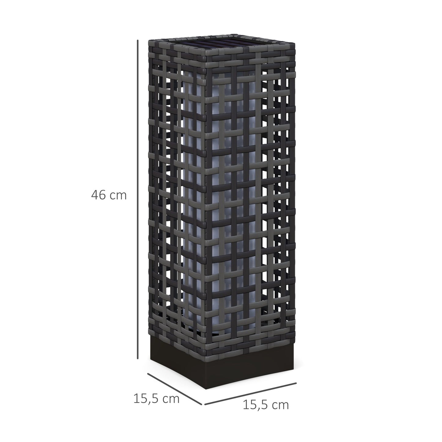 Waterproof Rattan Solar Path Light, Auto Sensor LED Lamp