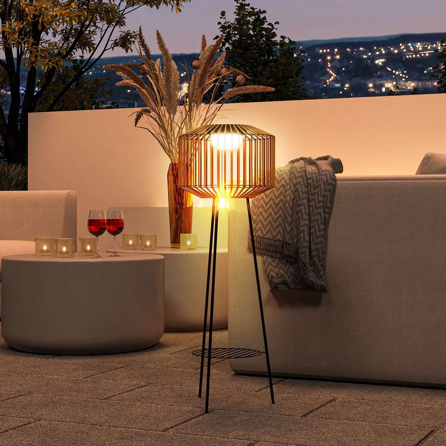 Solar LED Path Light, USB Rechargeable, IP44, Metal