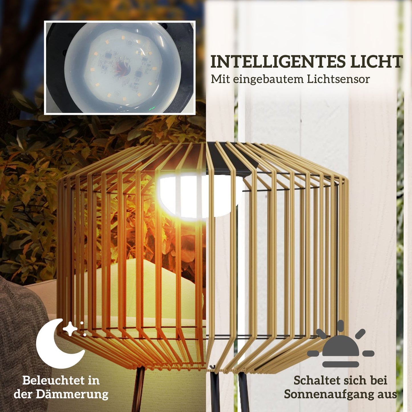 Solar LED Path Light, USB Rechargeable, IP44, Metal