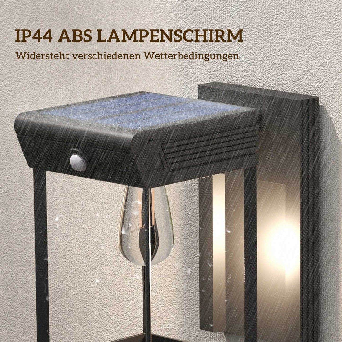 Outdoor Solar LED wall light, warm white, adjustable sensor