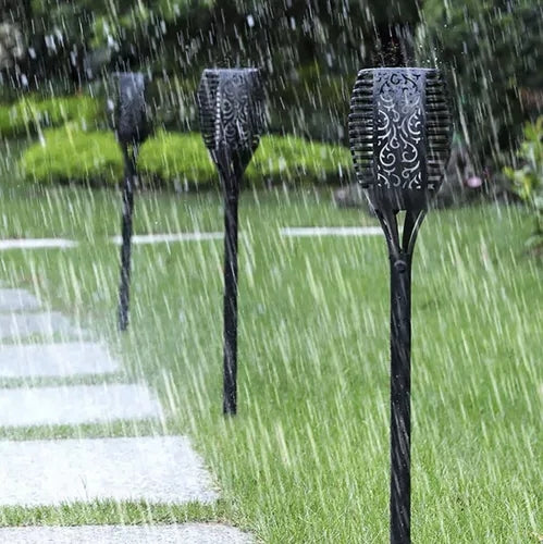 Solar garden lamp - torch, set of 4, 23560
