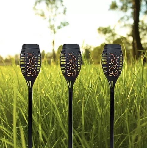 Solar garden lamp - torch, set of 4, 23560