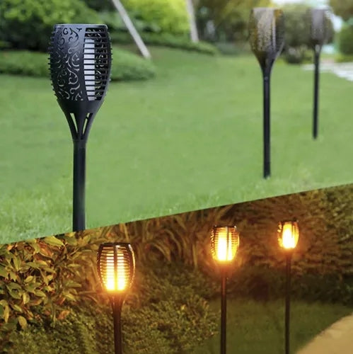 Solar garden lamp - torch, set of 4, 23560