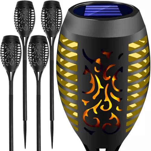 Solar garden lamp - torch, set of 4, 23560