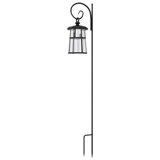 LED Solar Garden Lantern, 122 cm, Cold White Light, Black