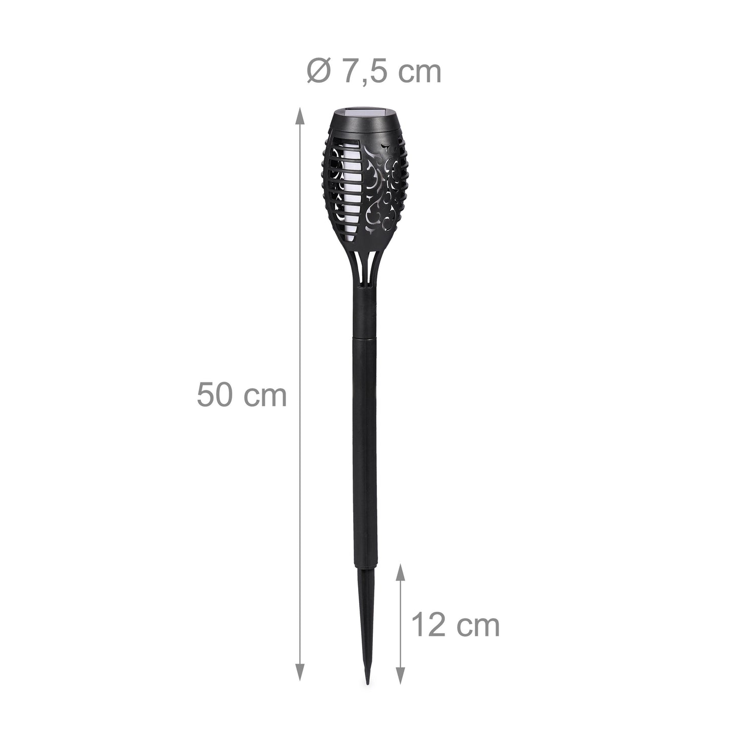 Solar lamps torches 6-pack