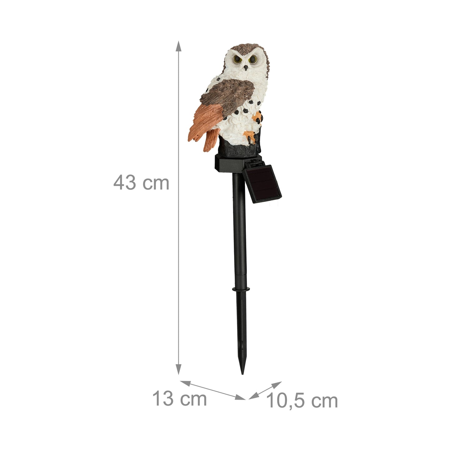 Solar owl with woodpecker