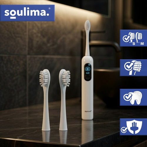 Sonic Toothbrush Heads, Soft & Medium, 2 Pack, White