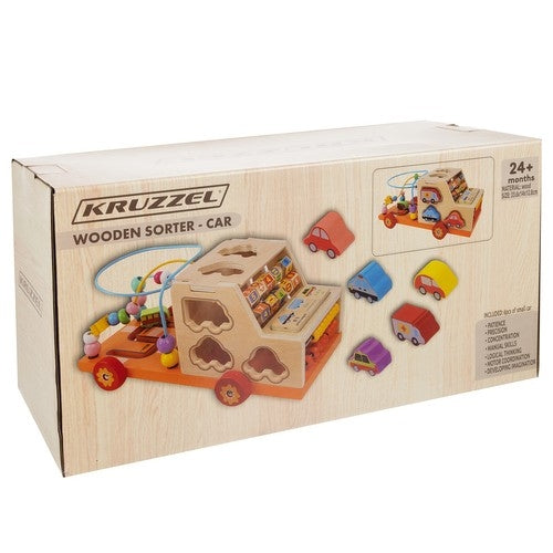 Sorter - wooden car Kruzzel 22652