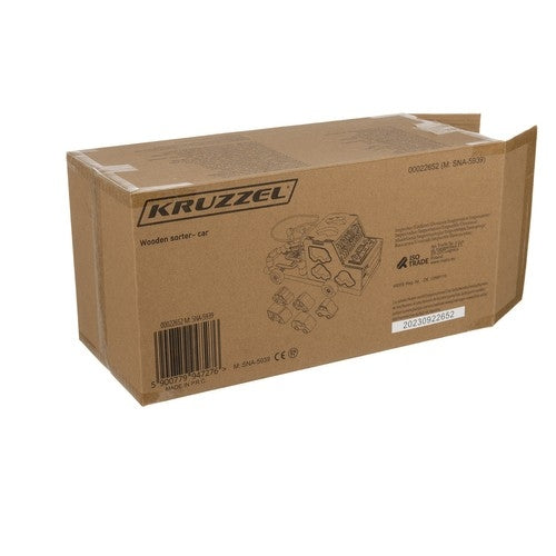 Sorter - wooden car Kruzzel 22652