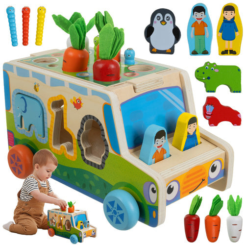 Sorter - wooden car Kruzzel 26250