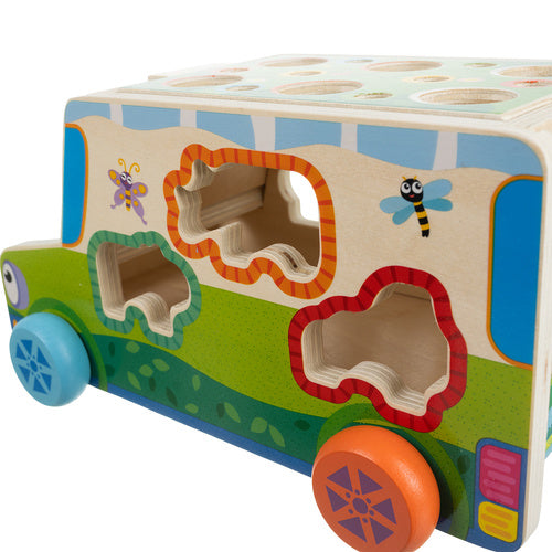 Sorter - wooden car Kruzzel 26250