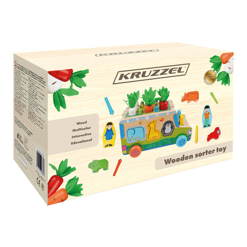 Sorter - wooden car Kruzzel 26250