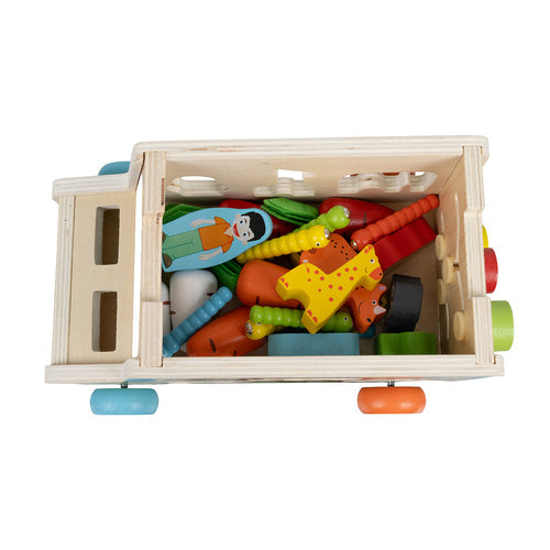 Sorter - wooden car Kruzzel 26250