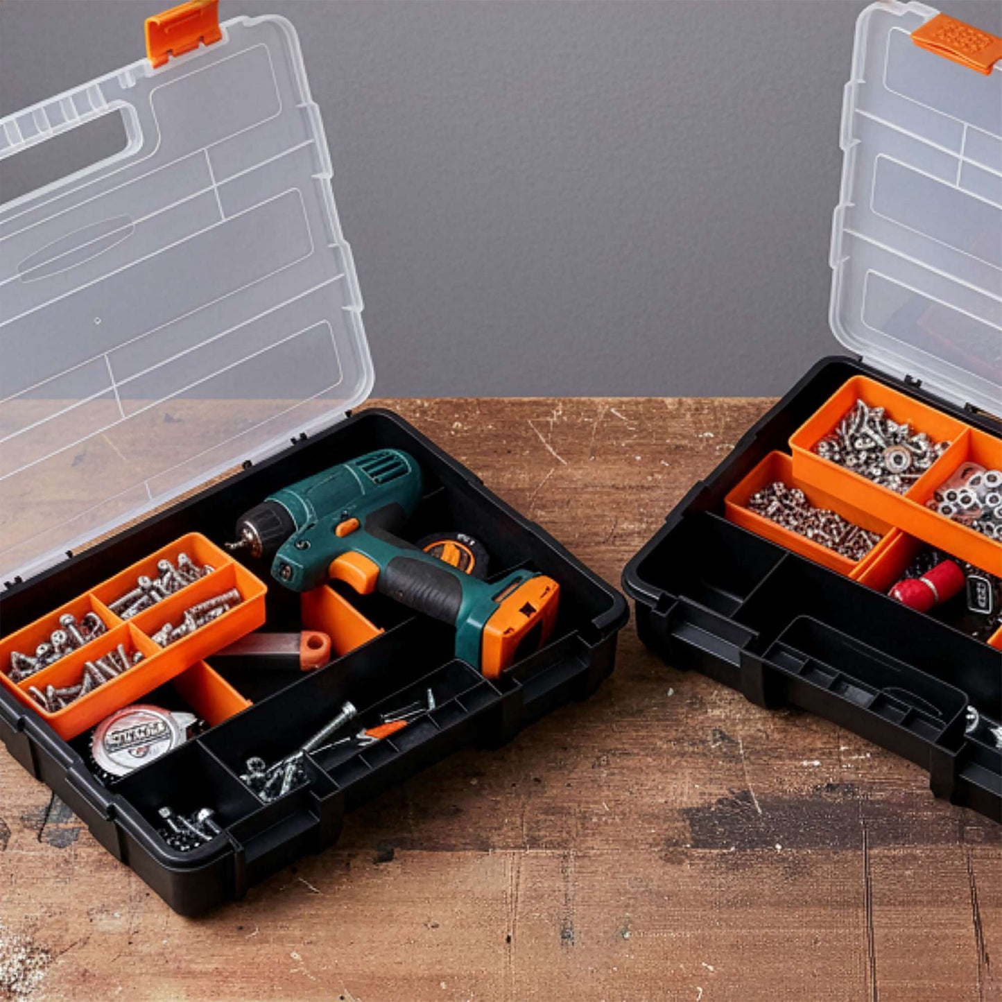 Sorting Box Set, 4 Pieces, Adjustable Dividers