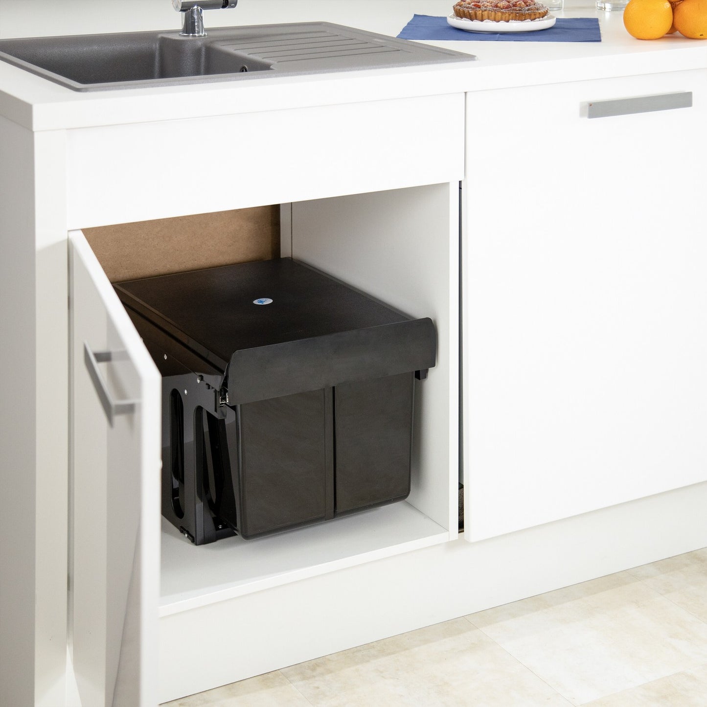 Source sorting with 2 waste bins