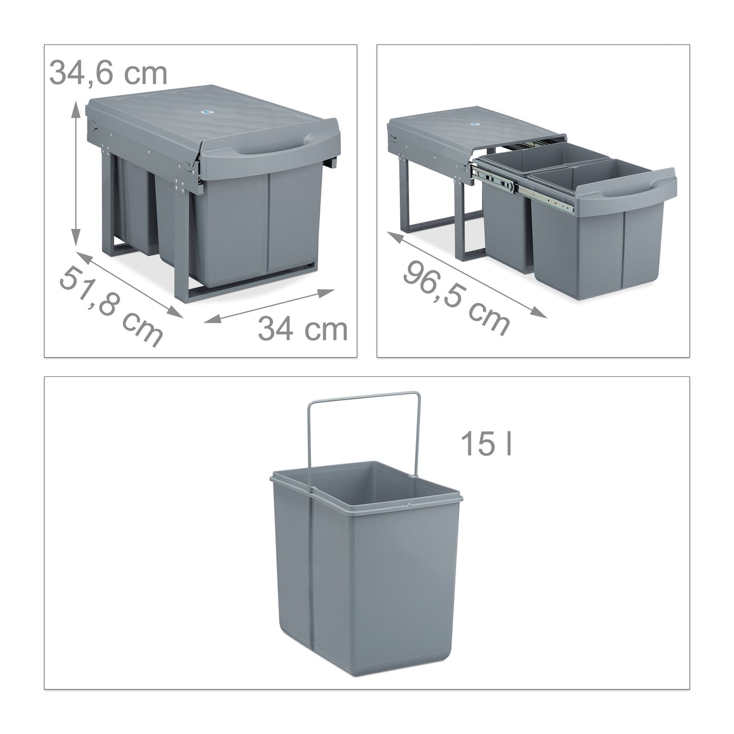 Source sorting with 2 waste bins