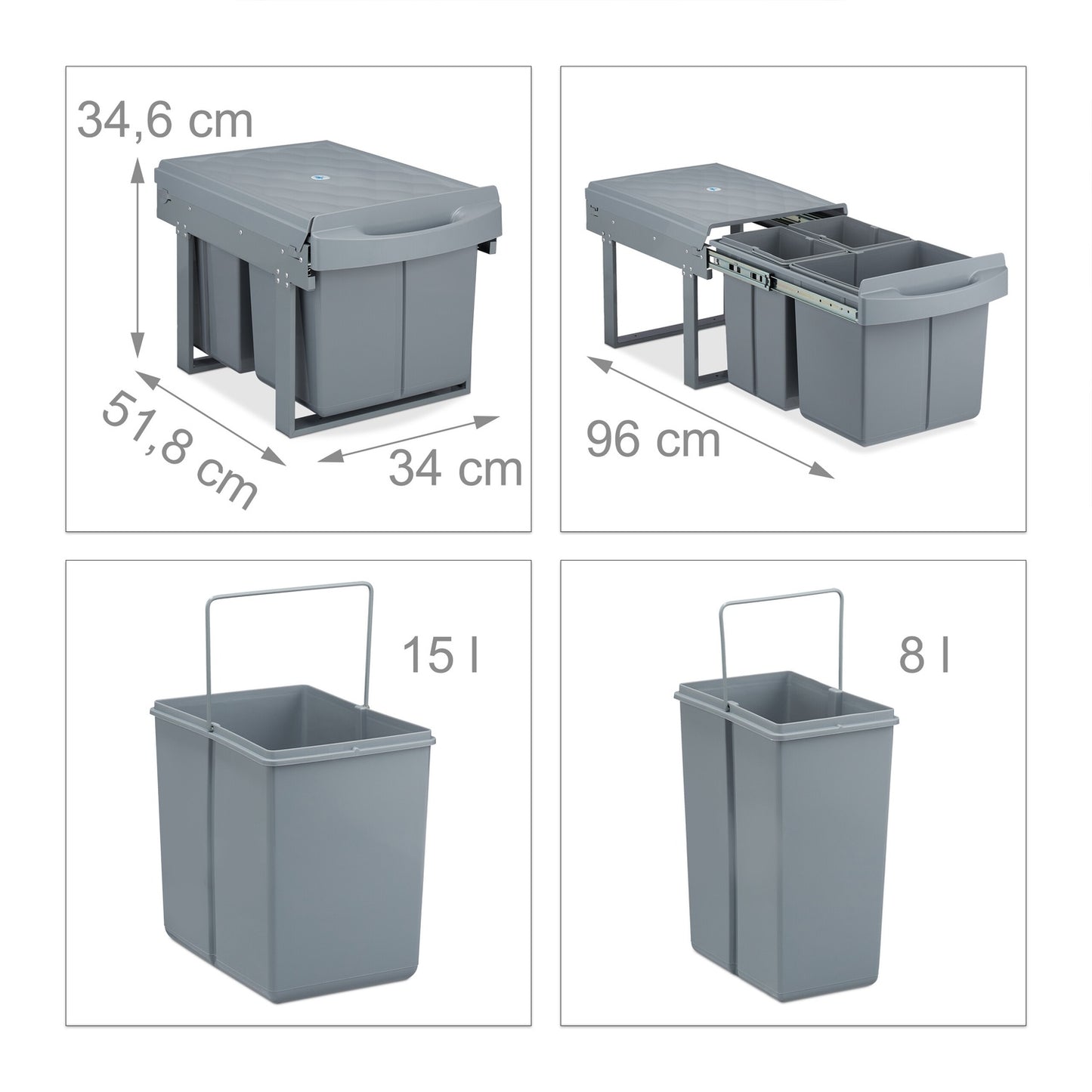 Source sorting with 3 waste bins