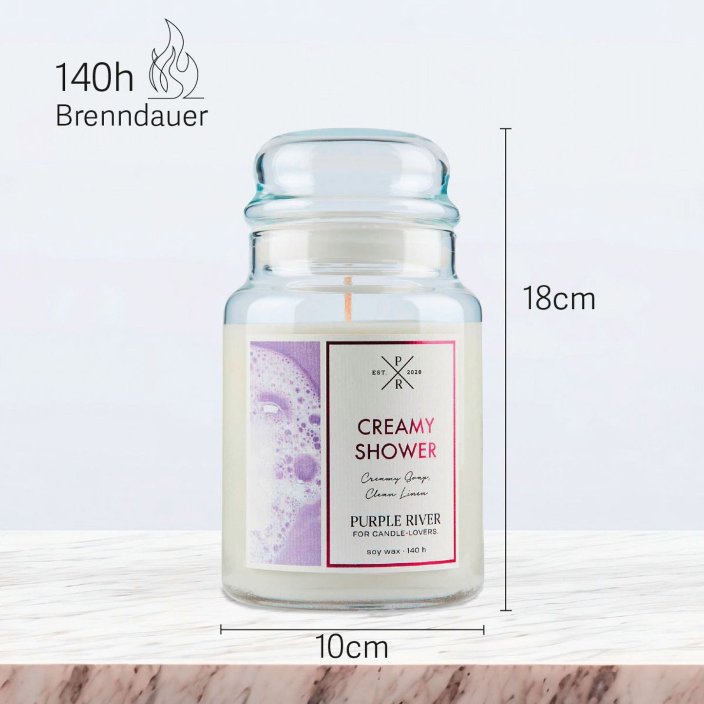 Soy Wax Scented Candle, 140-Hour Burn Time