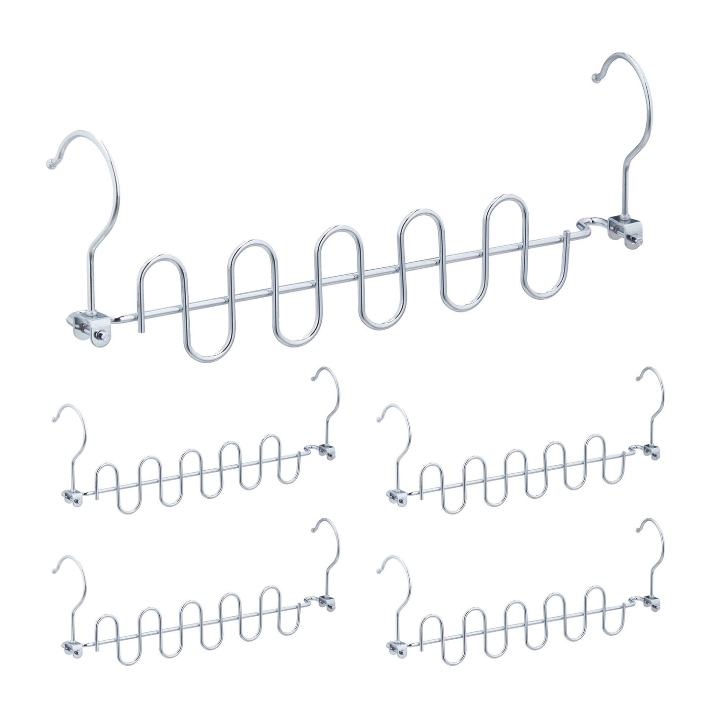 Space-saving hangers in sets of 5