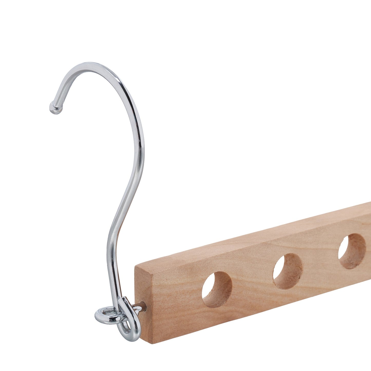 Space-saving wooden hanger set of 5