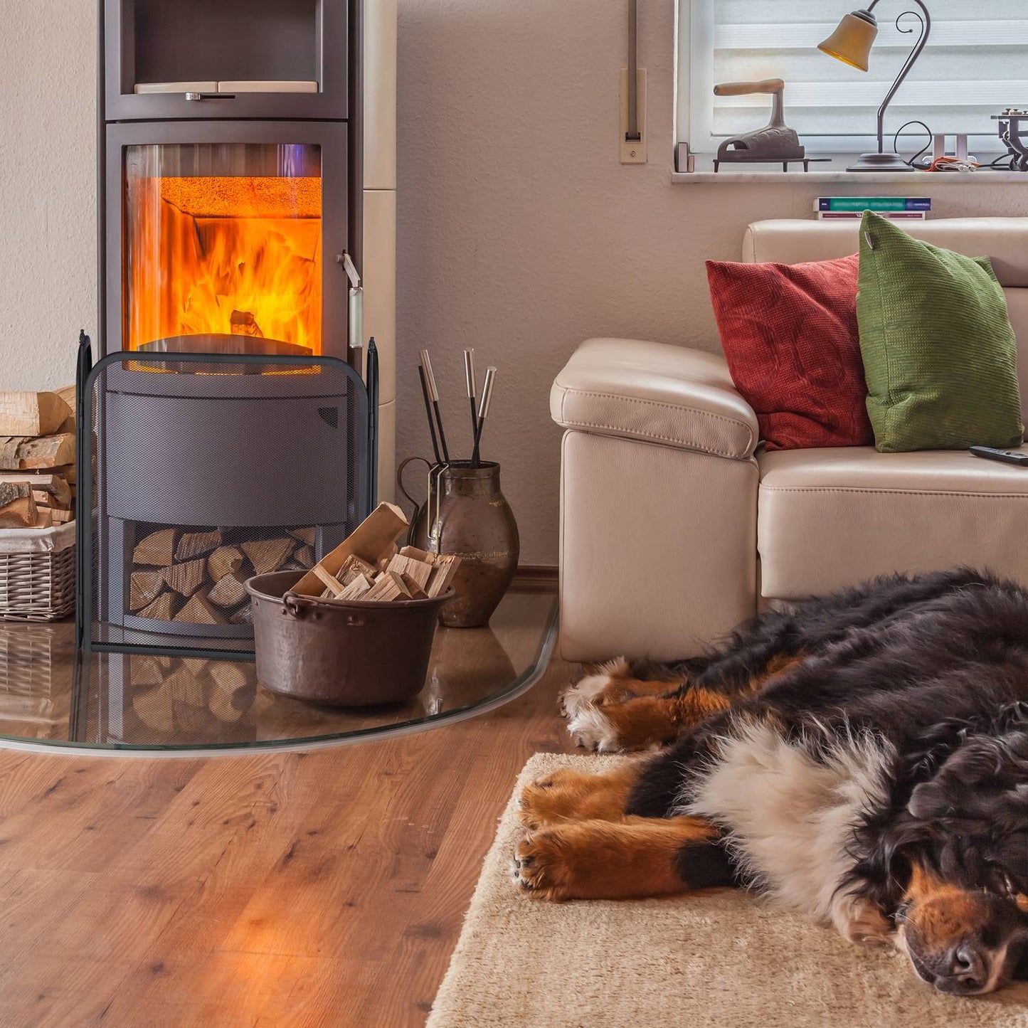 Spark protection grid in three parts