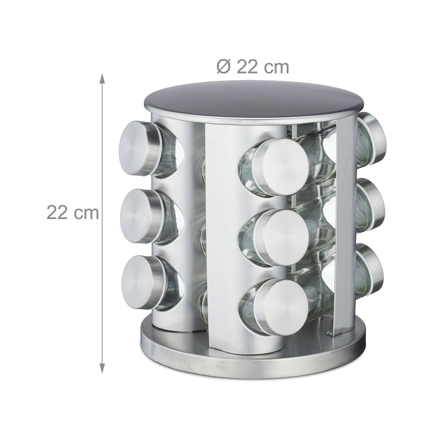 Spice carousel in stainless steel