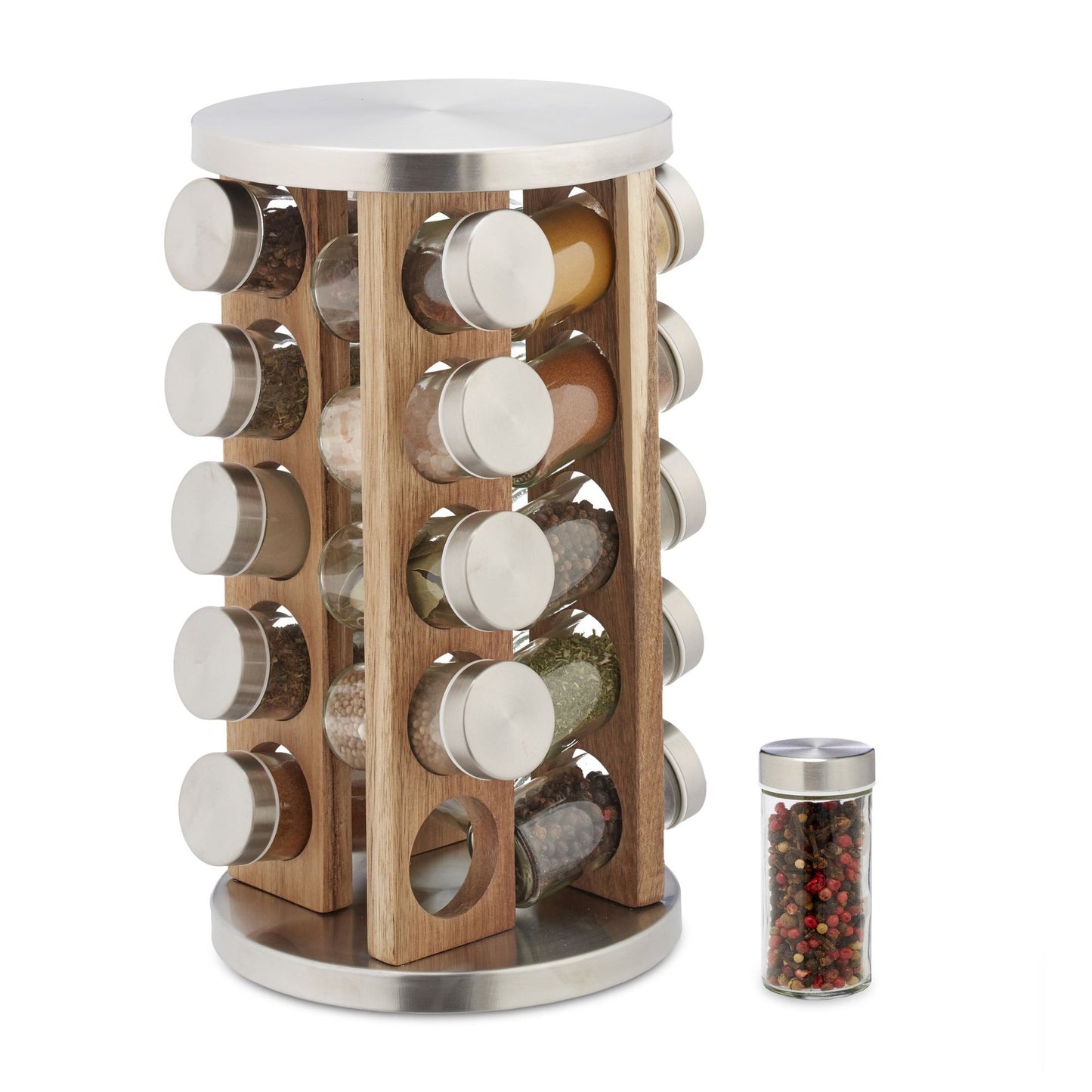 Spice carousel with 20 jars