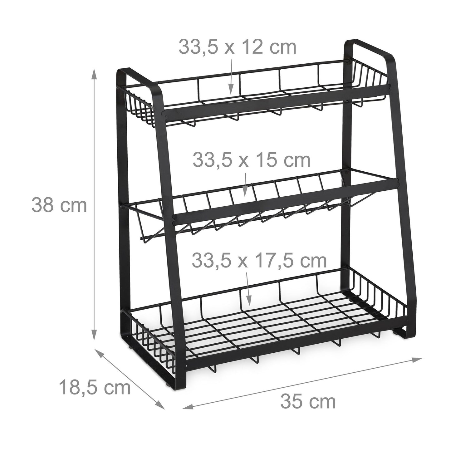 Spice rack 3 shelves