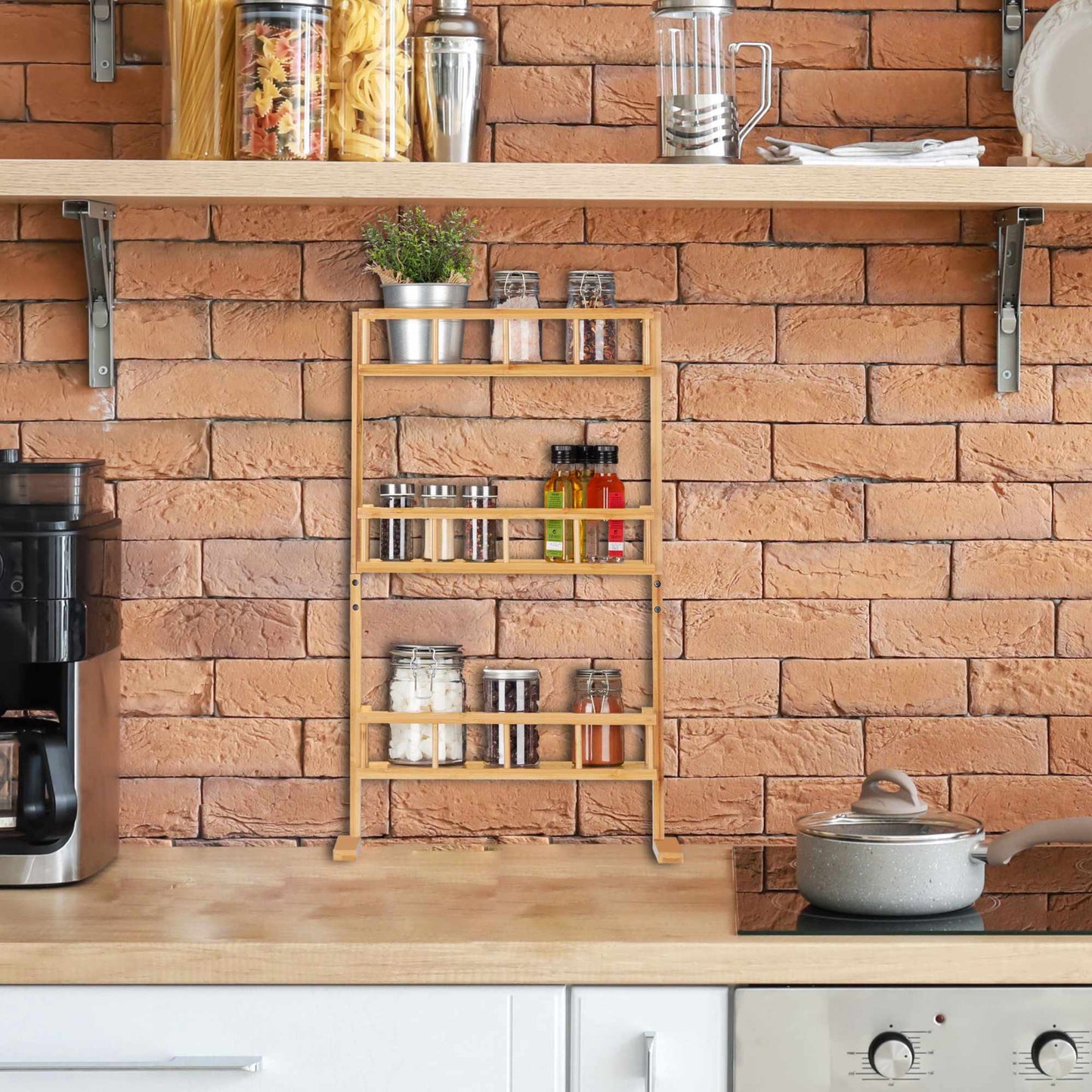 Spice rack in bamboo