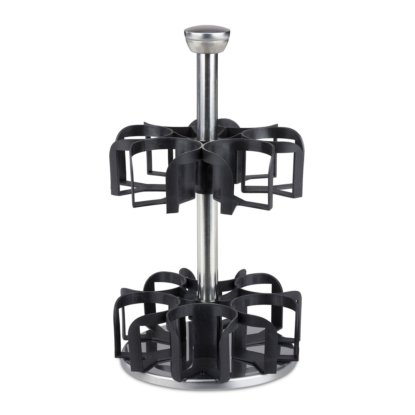 Spice rack with 12 glass jars