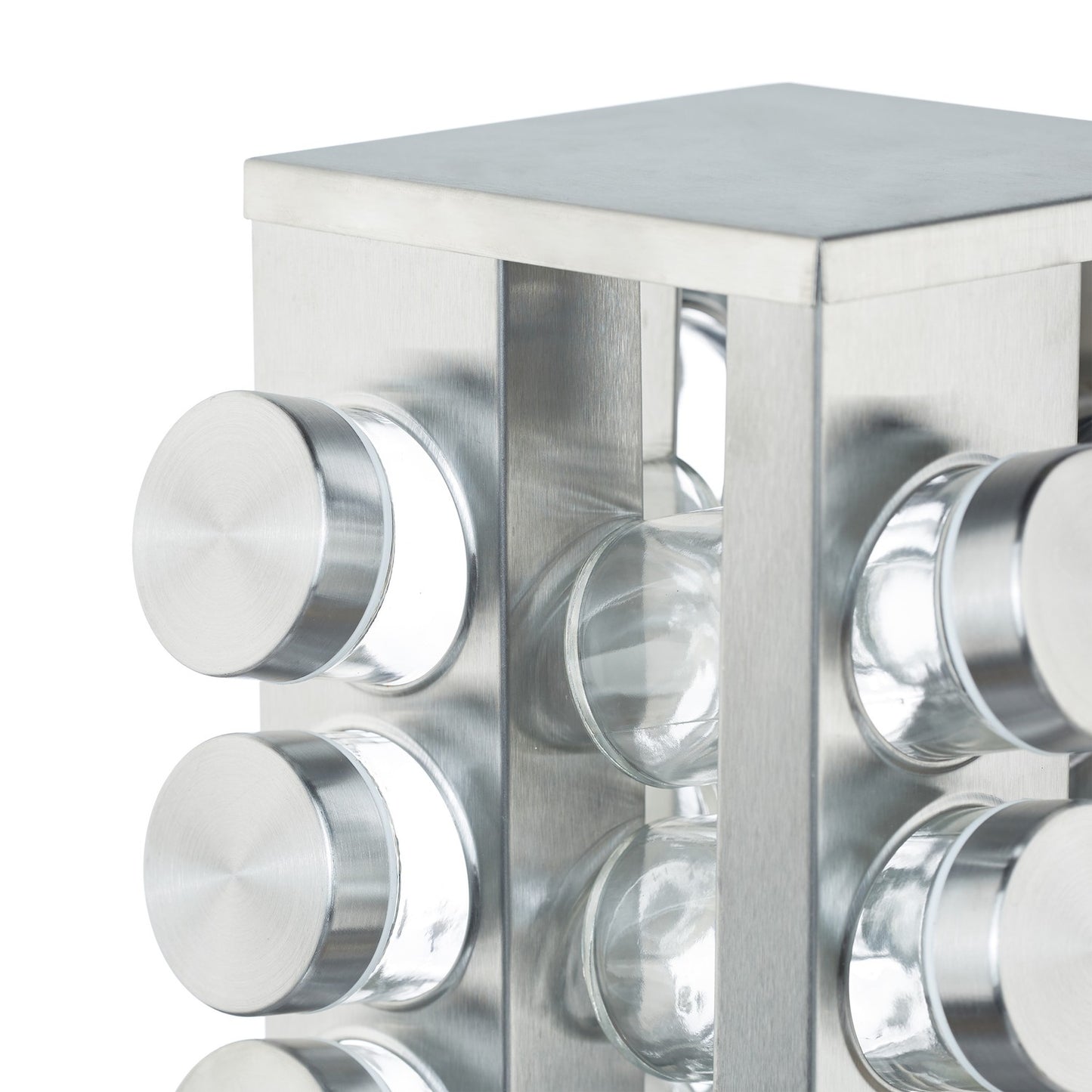 Spice rack with 16 pcs. glass jars