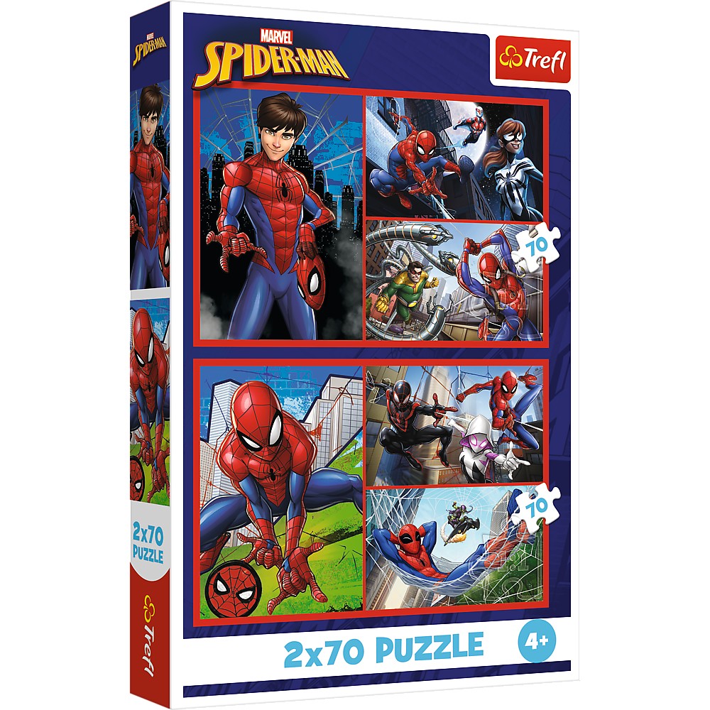 Spider-Man Puzzle Set, 2 Sets of 70 Pieces Each