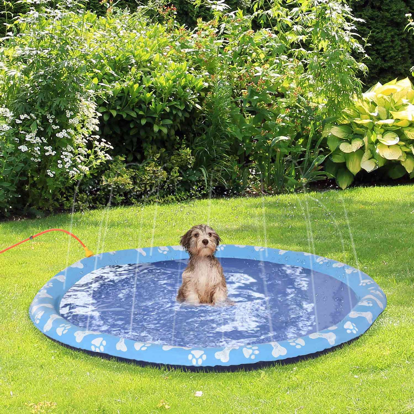 Dog Splash Sprinkler Pad - 150 cm, Anti-Slip PVC Mat