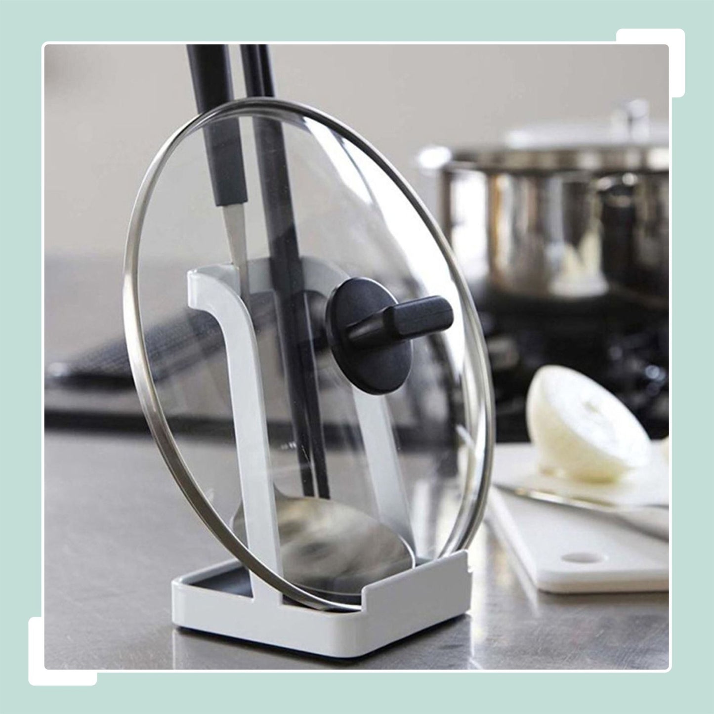 Spoon & Lid Holder for Kitchen Countertop