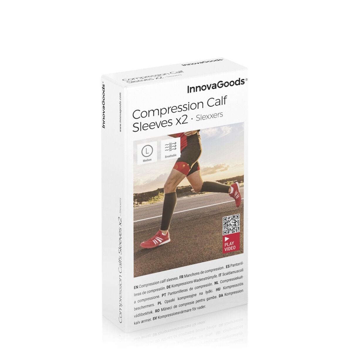 Sports Compression Calf Sleeves Slexxers InnovaGoods 2 Units - XL