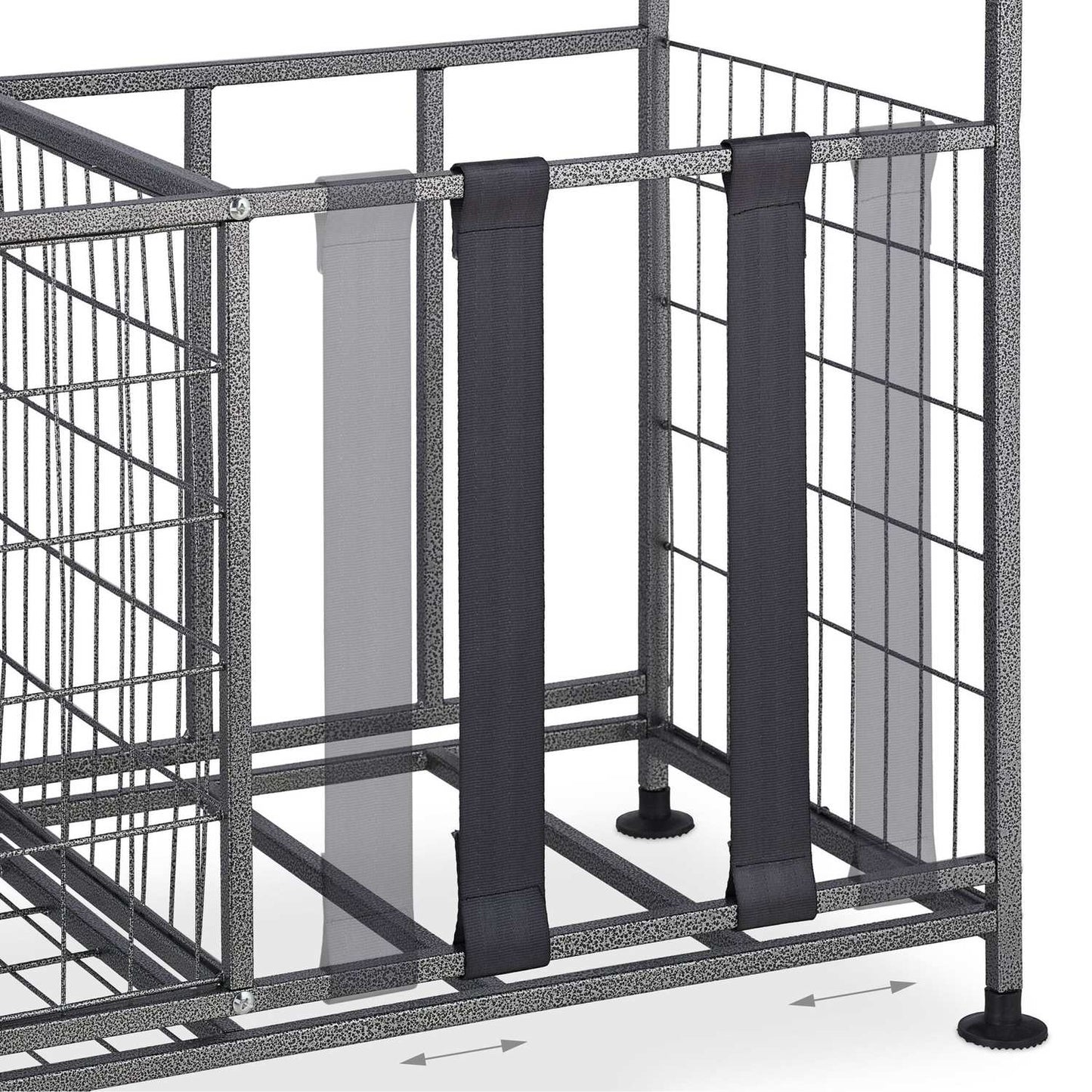 Sports Equipment Rack – Metal, 2 Baskets, Shelves