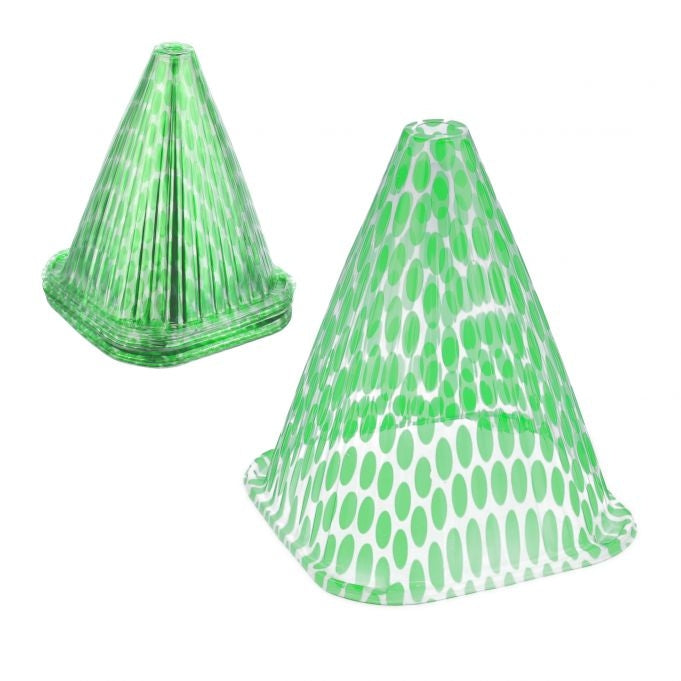 Spotted Green Plant Cone in a Set of 24