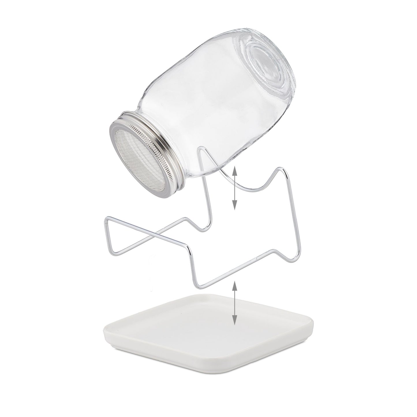 Spray glass with frame and bowl