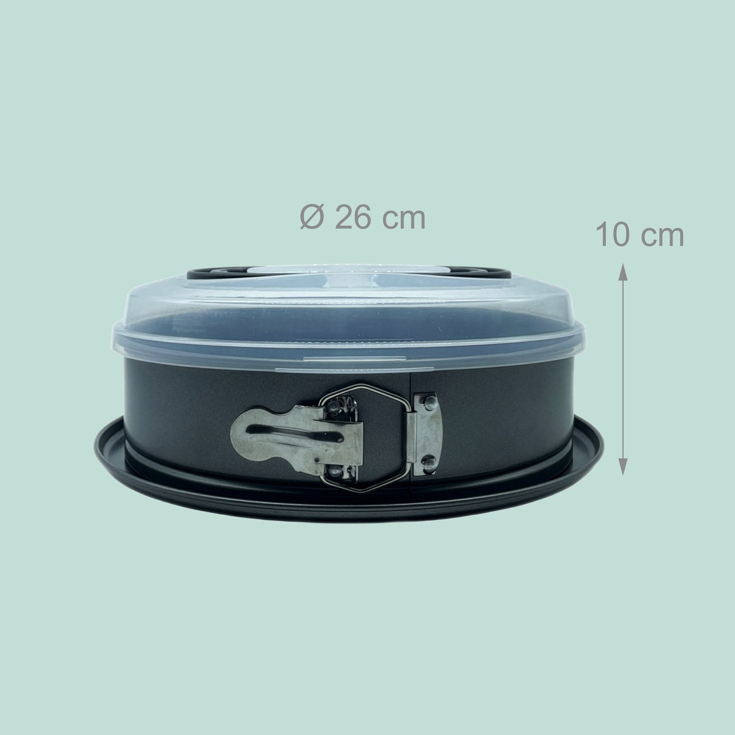 Springform Cake Tin, Carbon Steel, Non-Stick, Lid